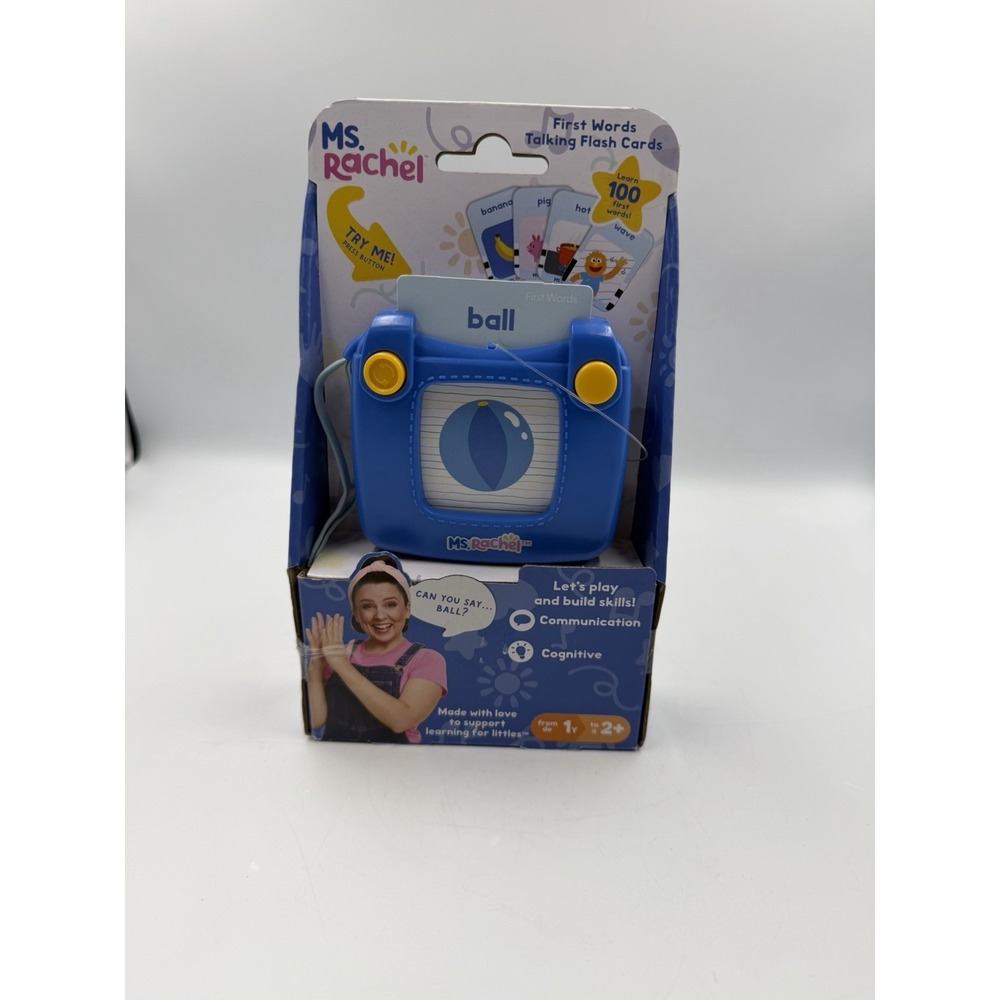 Ms. Rachel First Words Talking Flash Cards Learning Toy New Tested Working Voice